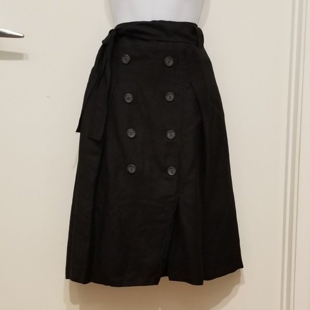 Black Button-Front Skirt - NWOT